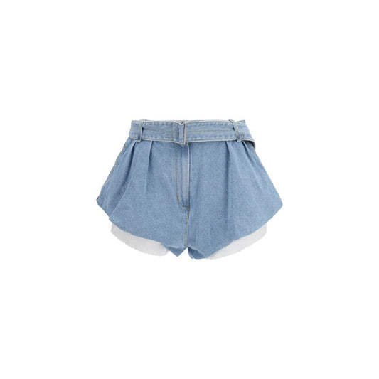 Magda Butrym Blue Cotton Bermuda Shorts