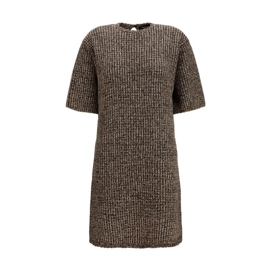 Fabiana Filippi Brown Wool Oves Aries Casual Dress