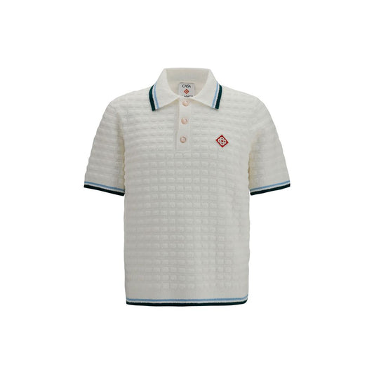 Casablanca White Cotton Polo Shirt