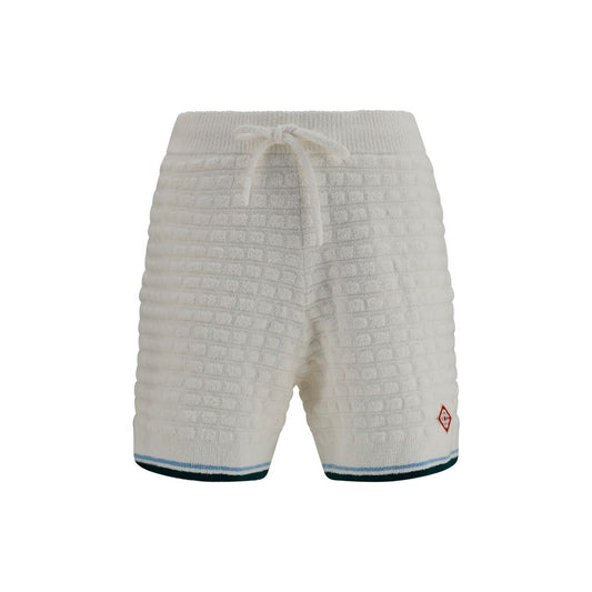Casablanca White Cotton Bermuda Shorts