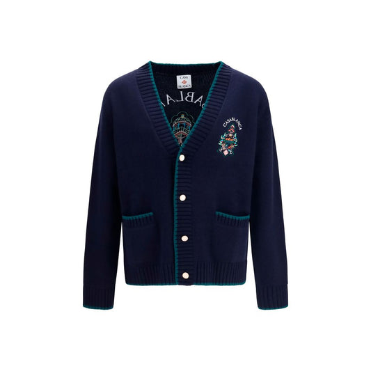 Casablanca Blue Wool Oves Aries Cardigan