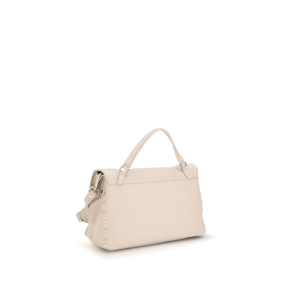 Handbag by Zanellato for women in bos taurus calf leather beige & multicolor features a signature silhouette, showcasing a secure zipper and signature with versatile handle & adjustable-strap for a sophisticated look.