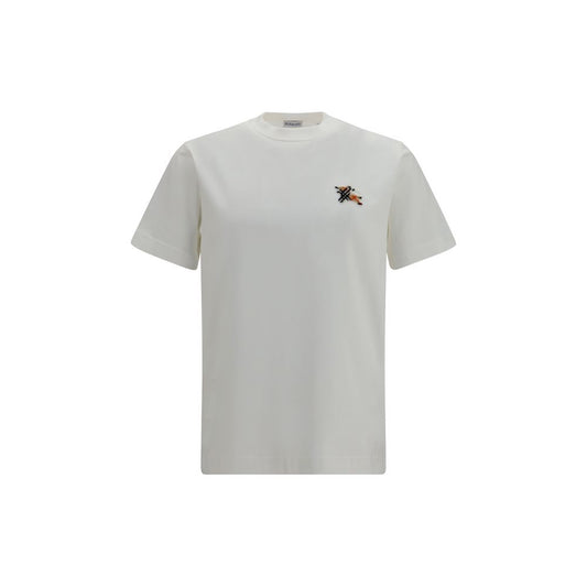 T-Shirt by Burberry for men in cotton white showcases a chic silhouette, artfully detailed with a chic and for a chic finish.