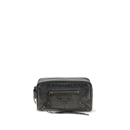 Wallet by Balenciaga for men in leather & brass black & signature presents a streamlined silhouette, showcasing the sophisticated design of the Le City Leather & Brass Wallet collection with functional .