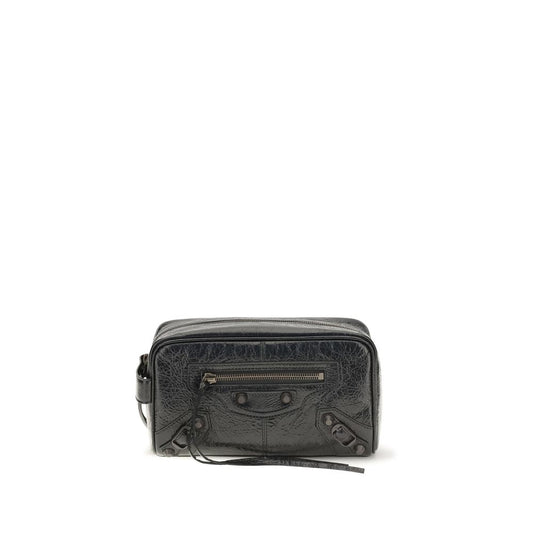 Wallet by Balenciaga for men in leather & brass black & signature presents a streamlined silhouette, showcasing the sophisticated design of the Le City Leather & Brass Wallet collection with functional .
