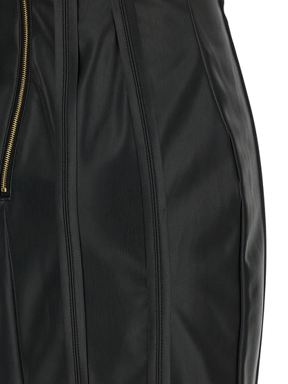 Elisabetta Franchi Black Viscose Midi Dress