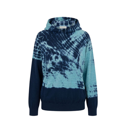Malo Blue Cotton Women Sweatshirt