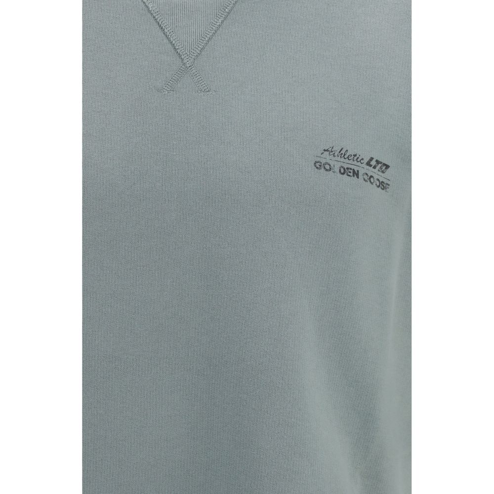 Golden Goose Men's Relaxed Fit Oversized Crew Neck Cotton Sweatshirt - Bicolour Print