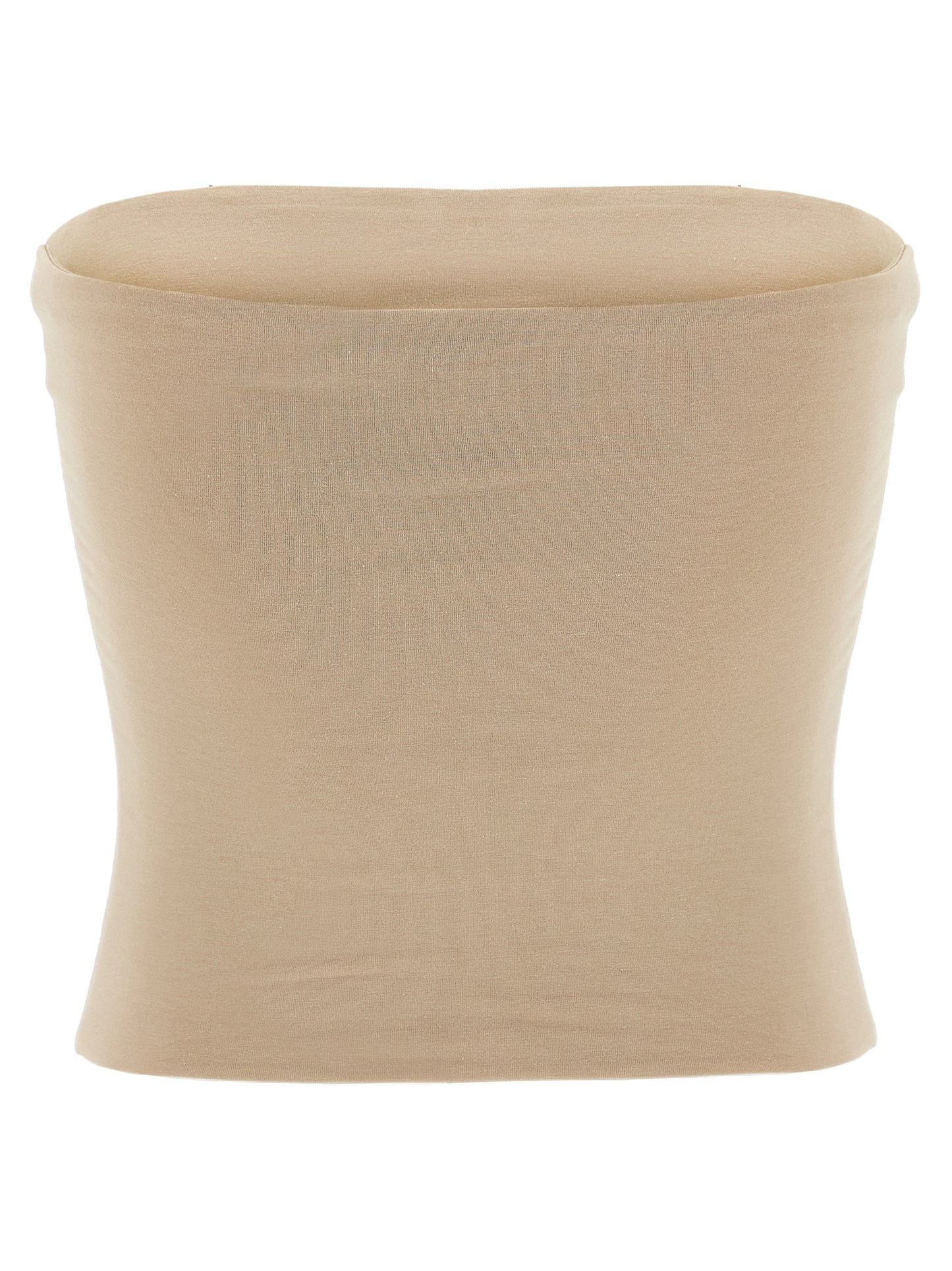 Brunello Cucinelli Beige Cotton Sleeveles T-Shirt