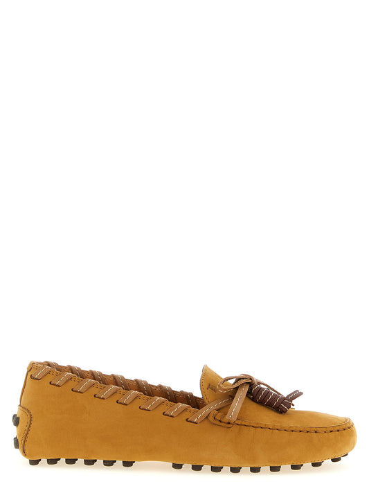 Tod's Beige Calfskin Slip-On Loafers