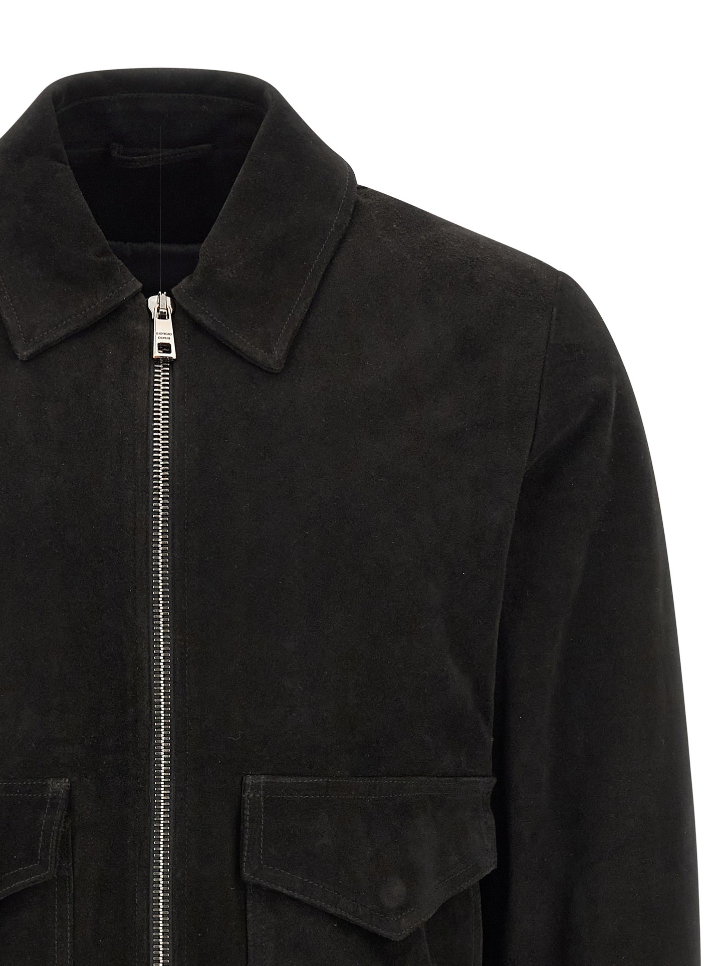 GIORGIO BRATO Black Lamb Leather Leather Jacket