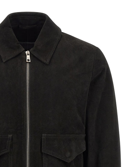 GIORGIO BRATO Black Lamb Leather Leather Jacket