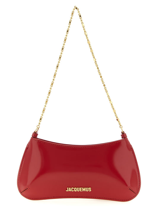 Shoulder Bag by Jacquemus for women in calfskin leather & cotton gold, multicolor, red & signature features a effortless chic silhouette with a secure zipper, ample , and versatile shoulder-strap & handle for a effortless chic finish.