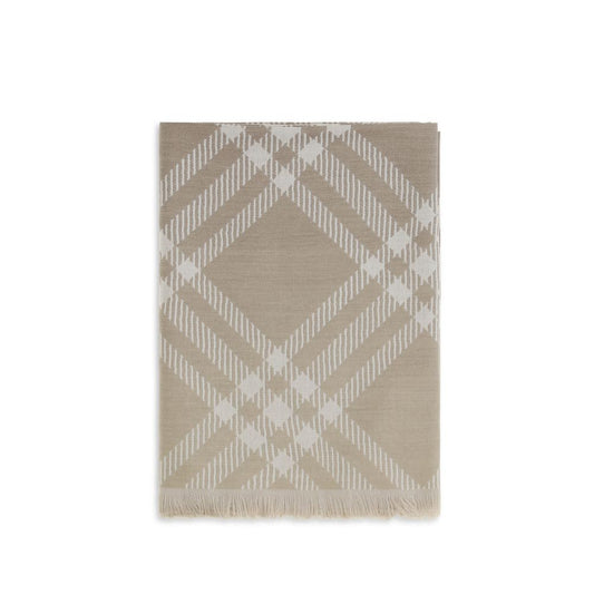 Burberry Beige Wool Oves Aries Scarf