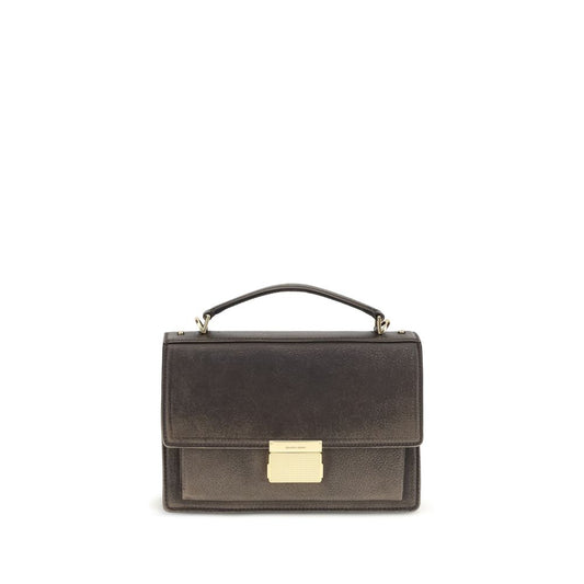 Flap Handbag by Golden Goose for women in bos taurus calf leather brown & gold features a exquisite silhouette, showcasing a secure flap and exquisite with versatile shoulder-strap & handle for a exquisite finish.