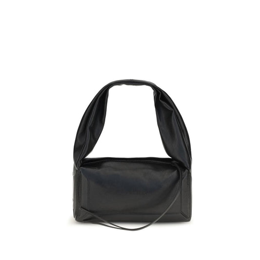 Small East West Shoulder Bag by Maison Margiela for women in leather black, white & signature features a stately silhouette, showcasing a secure zipper, ample , and stately shoulder-strap for a stately finish.