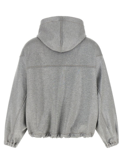 Brunello Cucinelli Silver Cotton Bomber