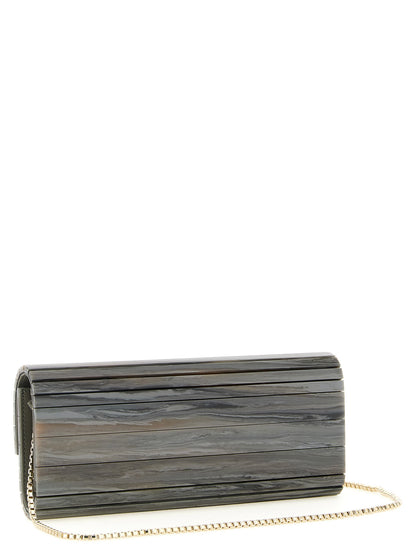 Jimmy Choo Gray Polyester Clutch Bag