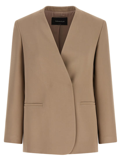 Fabiana Filippi Beige Acetate Blazer
