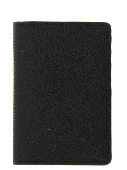 Maison Margiela Four Stitches Calfskin Leather Cardholder Card Case - Black Signature