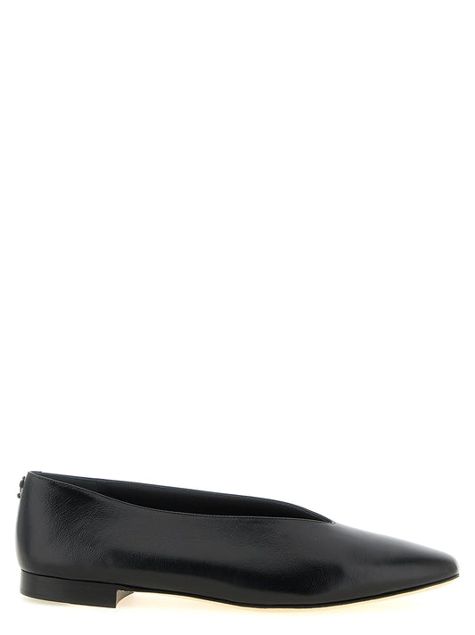 Jimmy Choo Black Leather Ballet Flats