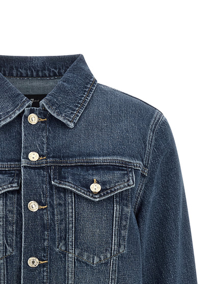 7 For All Mankind Blue Cotton Denim Jacket