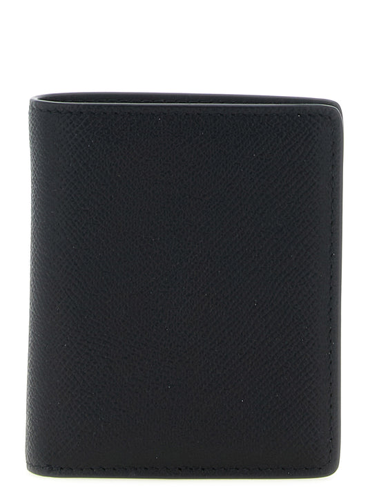 Cardholder Wallet by Maison Margiela for men in bos taurus calf suede leather black & signature presents a streamlined silhouette, showcasing the sophisticated design of the Four Stitches Bos Taurus Calf Suede Leather Cardholder Wallet collection with functional card-organization compact-design coin-purse.