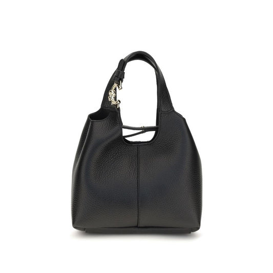 Small Crossbody Pouch Handbag by Coccinelle for women in bos taurus calf grained leather black & gold features a refined silhouette, showcasing a secure zipper & button, organized , and versatile crossbody-strap, handle, adjustable-strap & detachable-strap for a refined finish.