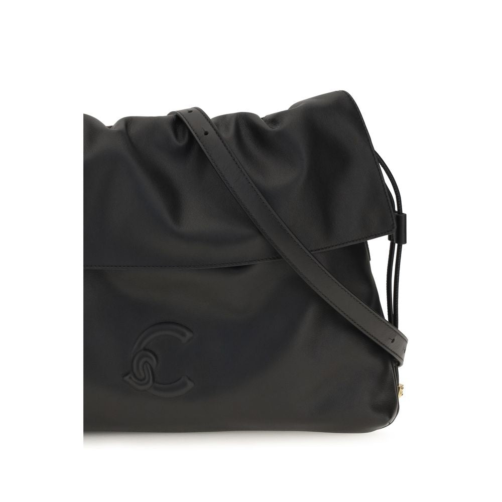 Medium Shoulder Drawstring Bag by Coccinelle for women in bos taurus calf leather black, gold & signature features a effortless chic silhouette with a secure drawstring, ample , and versatile shoulder-strap, adjustable-strap & handle for a effortless chic finish.