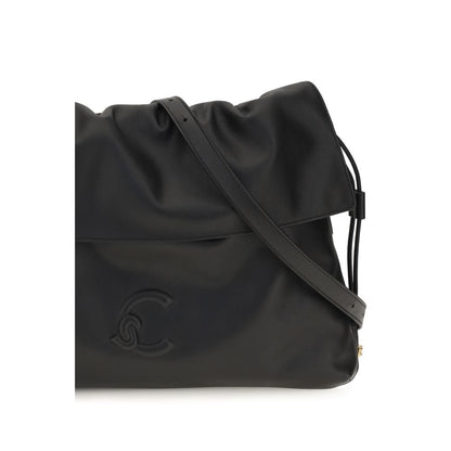 Medium Shoulder Drawstring Bag by Coccinelle for women in bos taurus calf leather black, gold & signature features a effortless chic silhouette with a secure drawstring, ample , and versatile shoulder-strap, adjustable-strap & handle for a effortless chic finish.