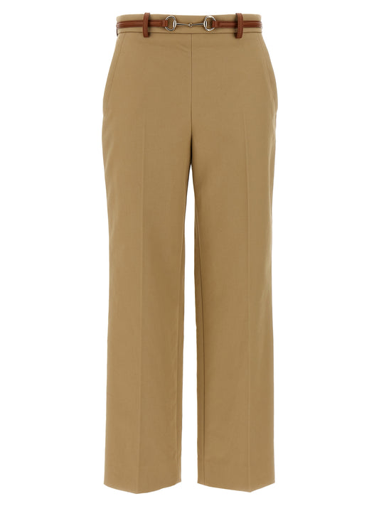 Gucci Beige Cotton Casual Pants