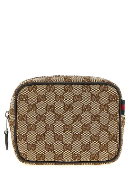 This Crossbody Messenger Bag by Gucci for men in poly cotton & leather beige & signature presents a versatile silhouette from the Gg Ribbon Poly Cotton & Leather Crossbody Messenger Bag collection, featuring a secure zipper, ample cardholder, and versatile crossbody-strap & adjustable-strap.