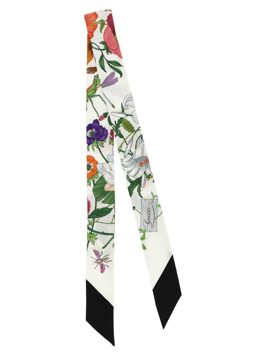 Scarf by Gucci for women in silk twill multicolor & print features a snug silhouette, perfectly showcasing the elegant drape and premium finish of the Silk Twill Scarf.