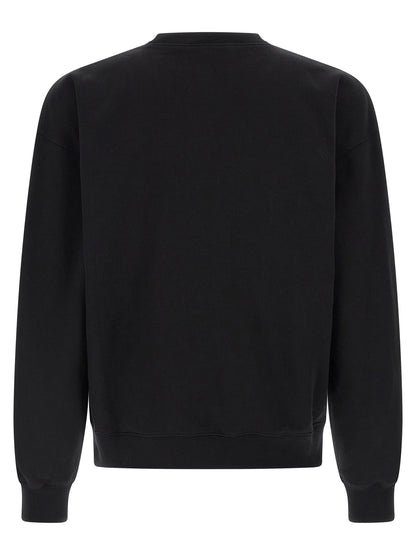Sweatshirt by Gucci for men in cotton black showcases a slouchy chic silhouette, artfully detailed with a slouchy chic crew neckline and for a slouchy chic finish.