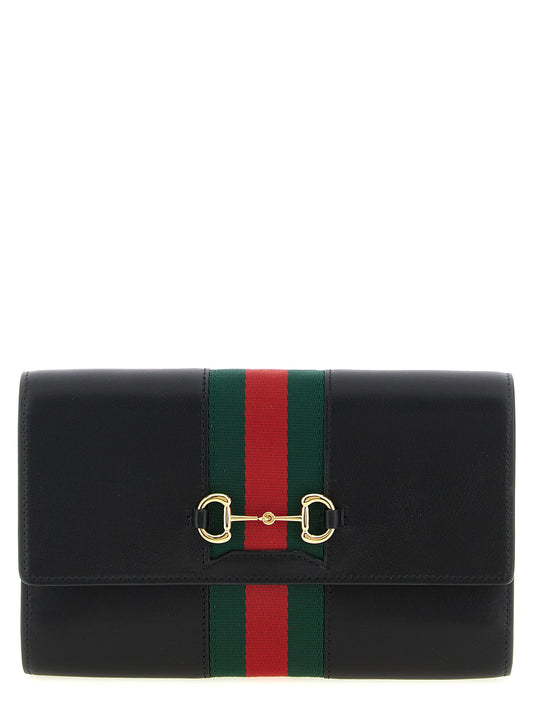 Cardholder Card Case by Gucci for women in calfskin leather black & signature showcases a couture-grade silhouette from the Horsebit Calfskin Leather Cardholder Card Case collection, highlighting functional card-organization compact-design for a couture-grade finish.