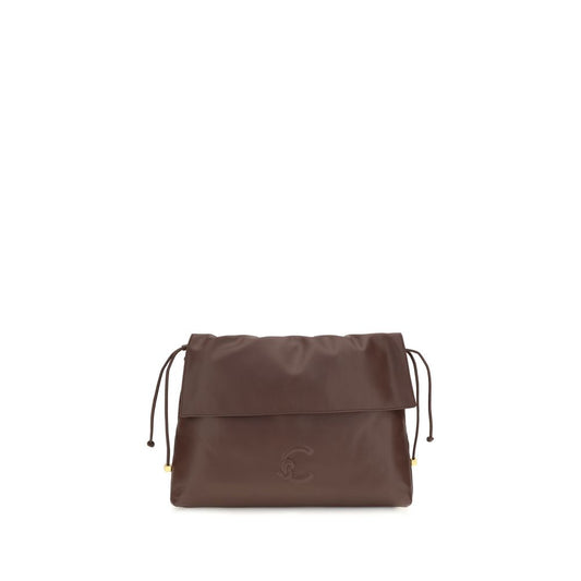 Medium Shoulder Drawstring Bag by Coccinelle for women in bos taurus calf leather brown, gold & signature features a effortless sophistication silhouette, secured by a drawstring with ample and versatile shoulder-strap, adjustable-strap & handle for a effortless sophistication finish.