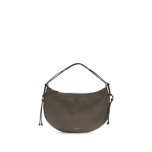 Shoulder Bag by Coccinelle for women in bos taurus calf leather brown, gold & signature features a statuesque silhouette, showcasing a secure zipper and statuesque with versatile shoulder-strap for a statuesque finish.