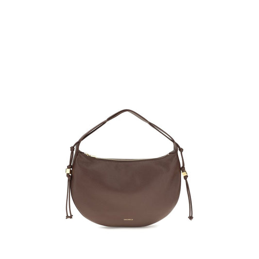 Shoulder Bag by Coccinelle for women in bos taurus calf leather brown, gold & signature features a effortless sophistication silhouette, secured by a zipper with ample and versatile shoulder-strap for a effortless sophistication finish.