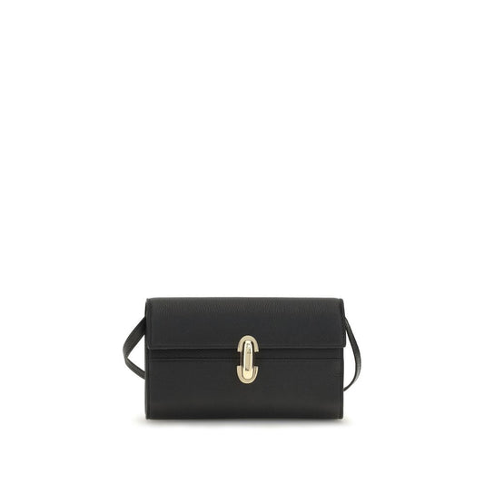 Small Shoulder Bag by Savette for women in bos taurus calf leather black & signature features a effortless sophistication silhouette, secured by a with ample cardholder and versatile shoulder-strap for a effortless sophistication finish.