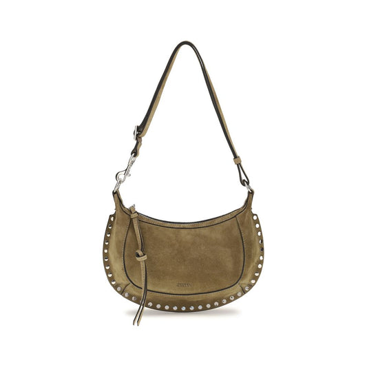 2-in-1 Shoulder & Crossbody Bag by Isabel Marant for women in bos taurus calfskin leather beige & gold features an effortlessly chic silhouette with a secure zipper & buckle, ample cardholder, and versatile crossbody-strap, shoulder-strap & adjustable-strap for effortlessly chic everyday luxury.