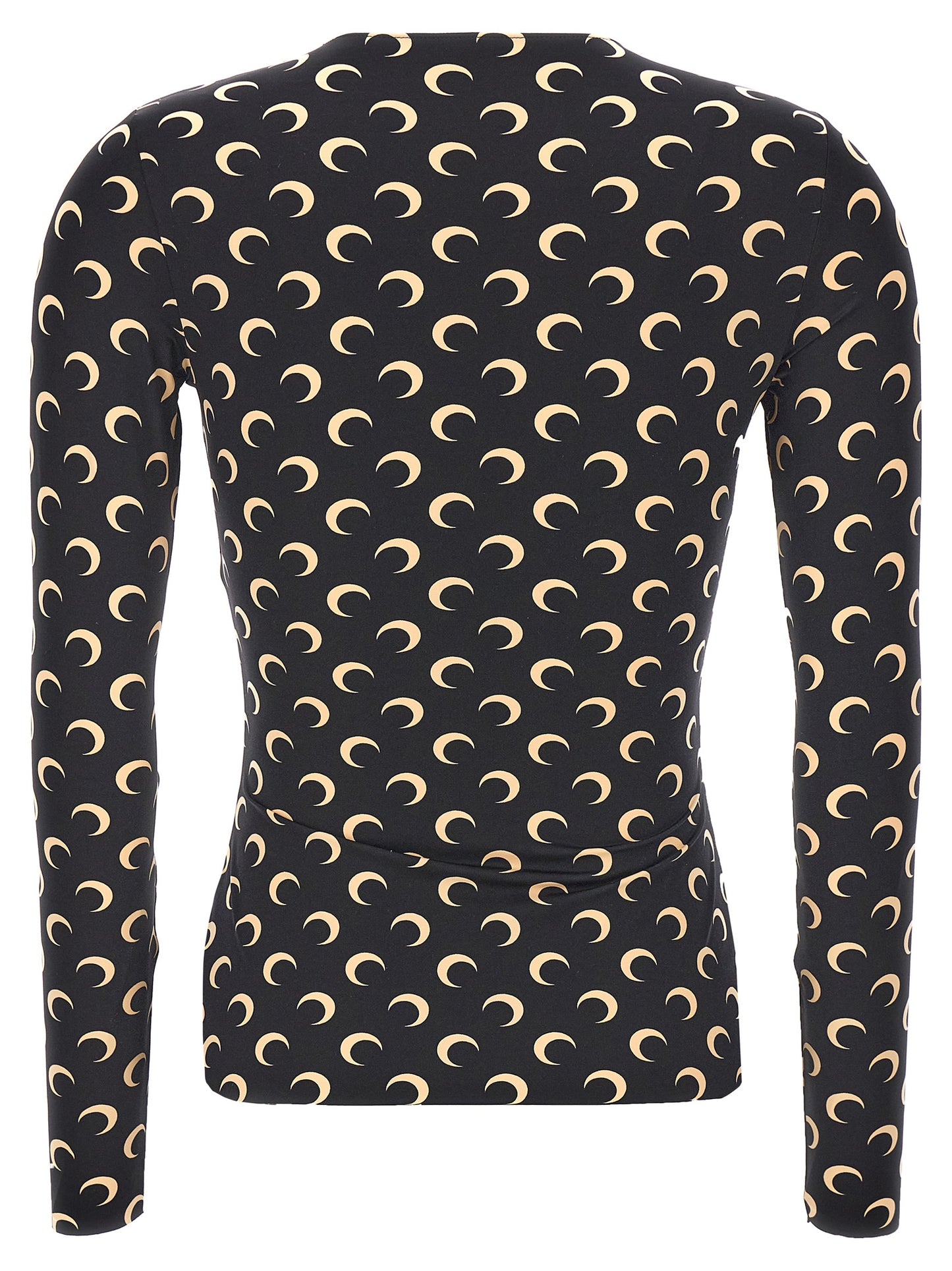 Marine Serre Black Polyamide Long Sleeve T-Shirt