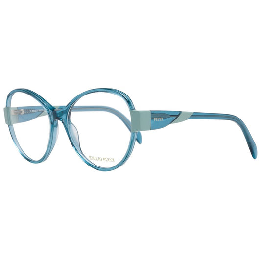 Eyeglasses Frames by Emilio Pucci for women in plastic and multicolor showcases a refined silhouette, detailed with a green coloured frame finish and a sophisticated full-frame frame design.
