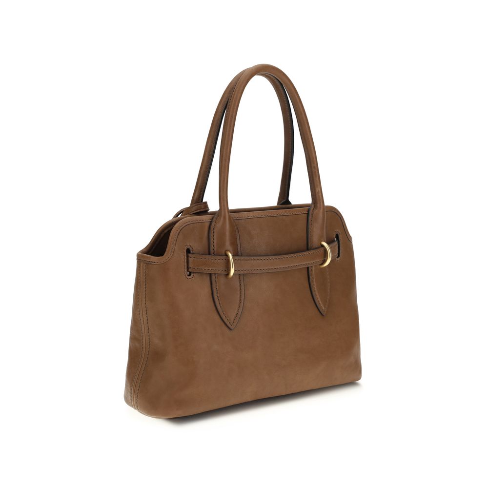 Miu Miu Brown Lamb Ovis Aries Aries Handbag