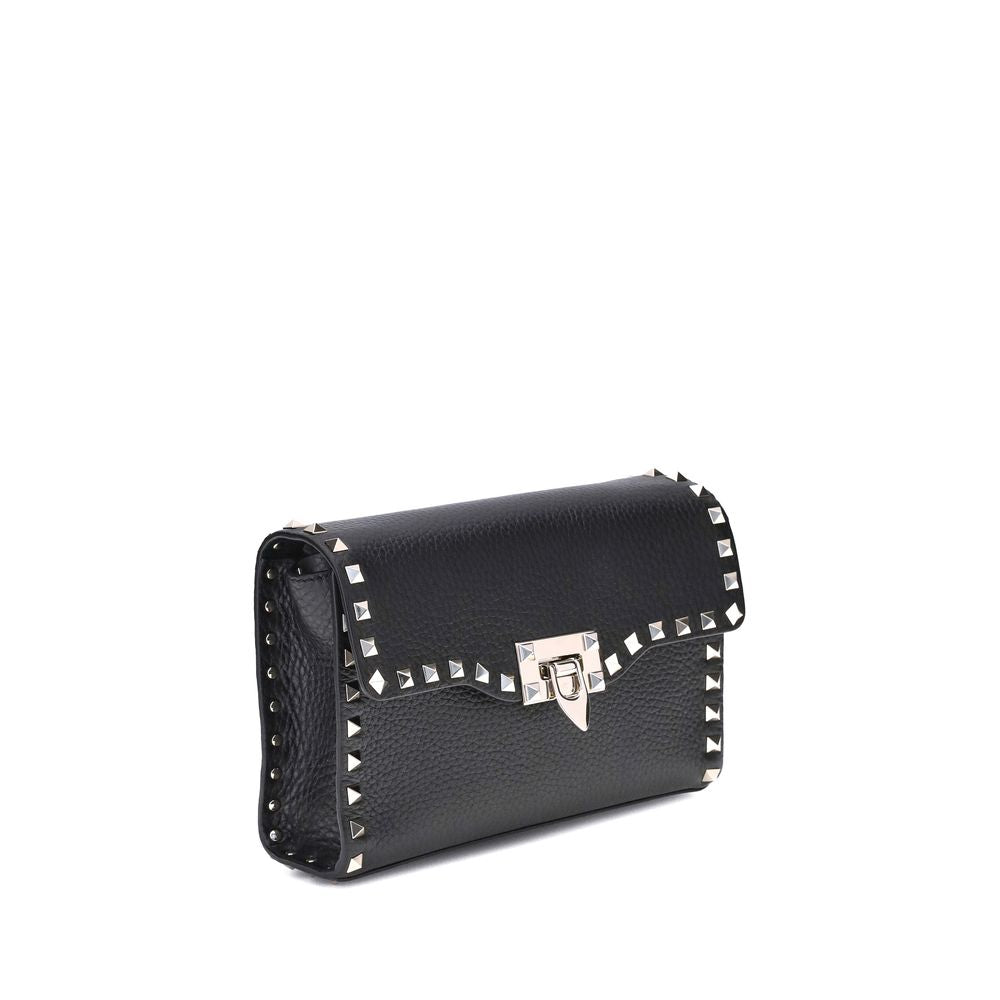 Mini Shoulder Bag by Valentino Garavani for women in bos taurus calfskin leather black & signature showcases a statuesque silhouette, artfully detailed with a secure hook, organized , and versatile shoulder-strap & adjustable-strap for a statuesque look.