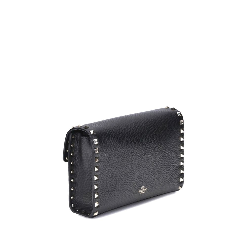 Mini Shoulder Bag by Valentino Garavani for women in bos taurus calfskin leather black & signature presents a statuesque silhouette, showcasing a secure hook and statuesque with versatile shoulder-strap & adjustable-strap for a sophisticated look.