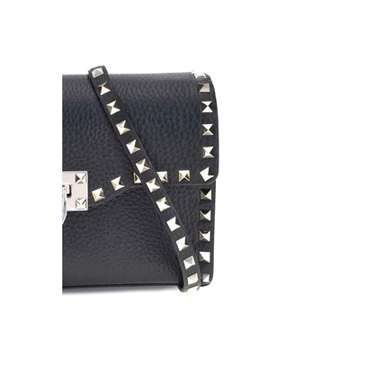 Mini Shoulder Bag by Valentino Garavani for women in bos taurus calfskin leather black & signature features a effortless sophistication silhouette, secured by a hook with ample and versatile shoulder-strap & adjustable-strap for a effortless sophistication finish.