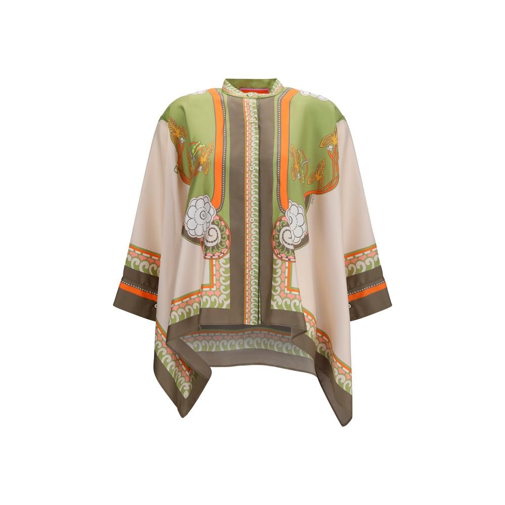 La Double J Multicolor Silk Pattern Shirt