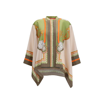 La Double J Multicolor Silk Pattern Shirt