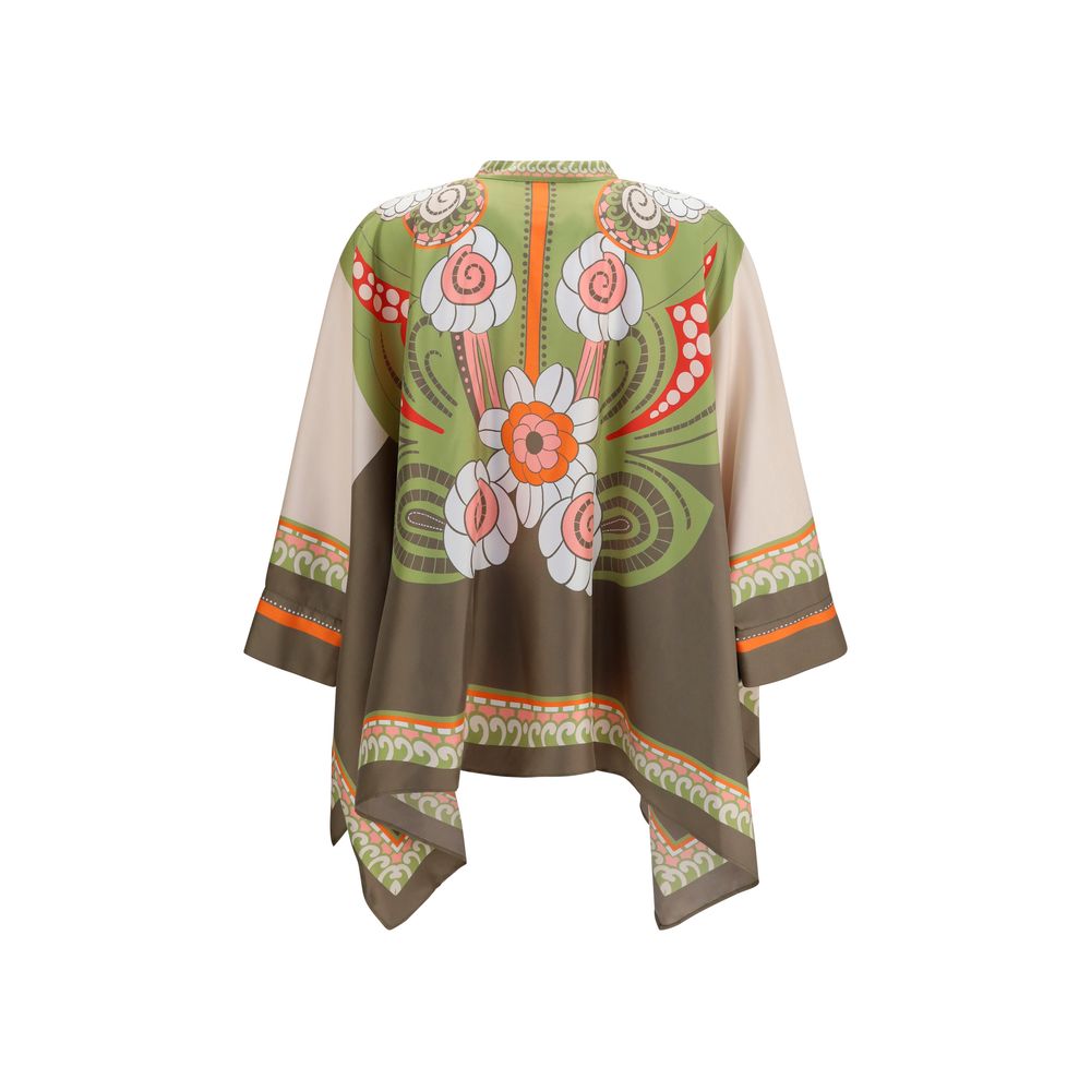 La Double J Multicolor Silk Pattern Shirt