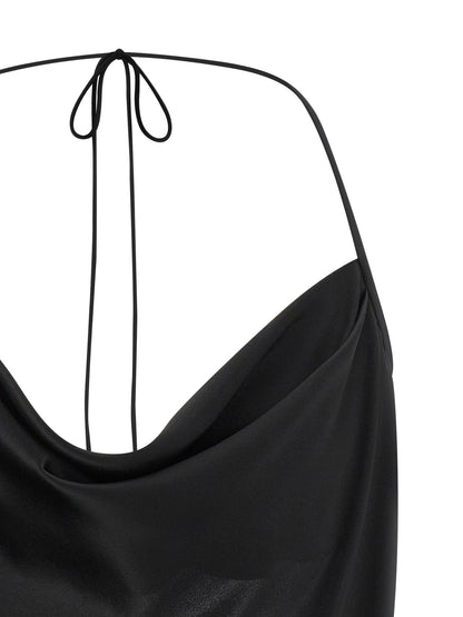 Valentino Garavani Black Silk Tank Tops